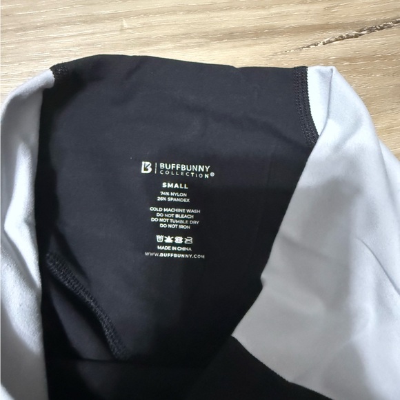 BuffBunny Black and White Athletic Shorts - Picture 3 of 4